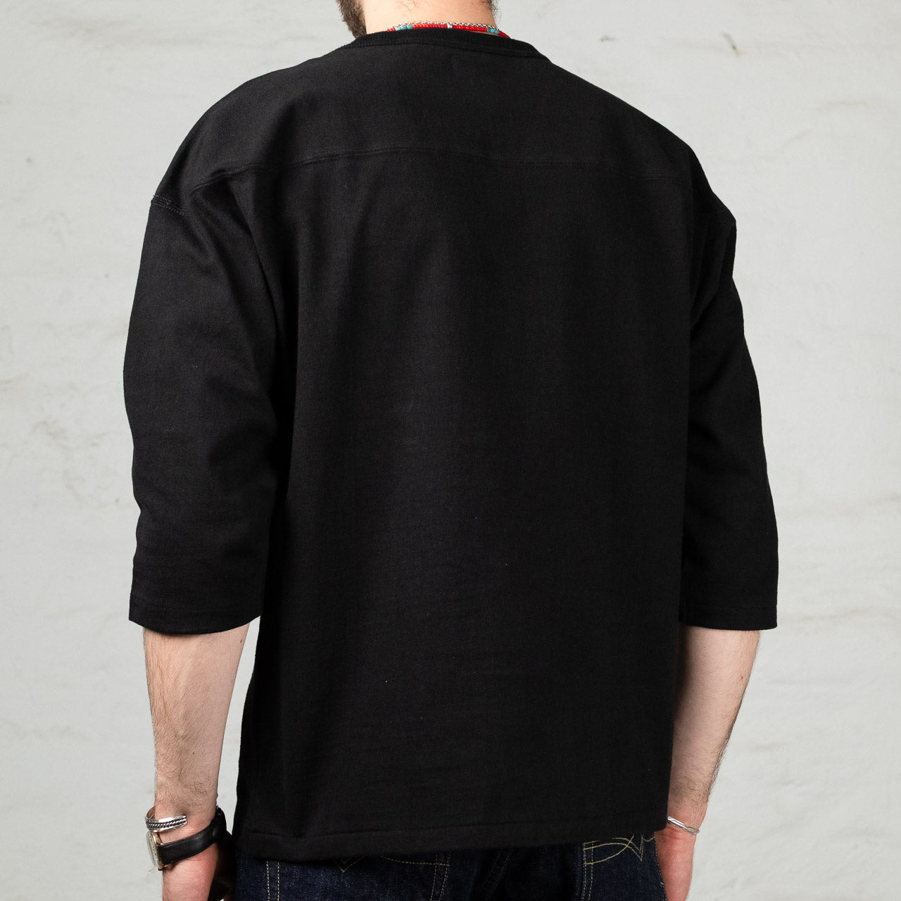 Heavy Cotton Football Tee Black
