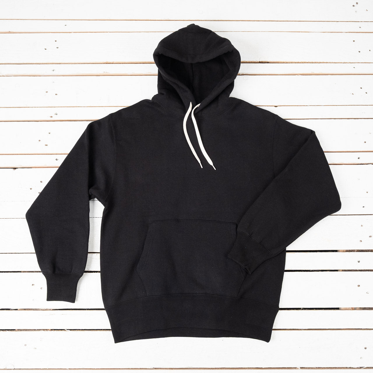 10 oz. Loopwheel Hooded Sweatshirt Black