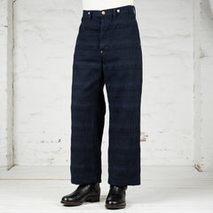 156 Split Back Jeans Weaver's Blanket Stripe Blue