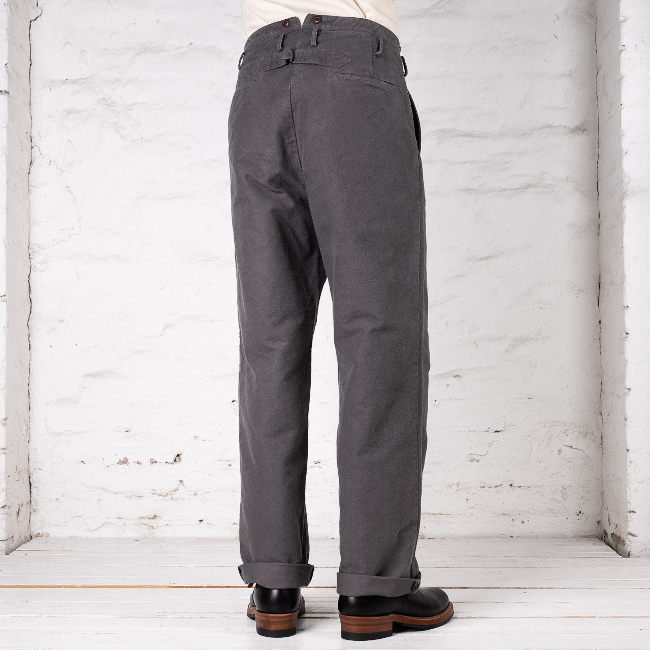 Moleskin Wide Pants Grey