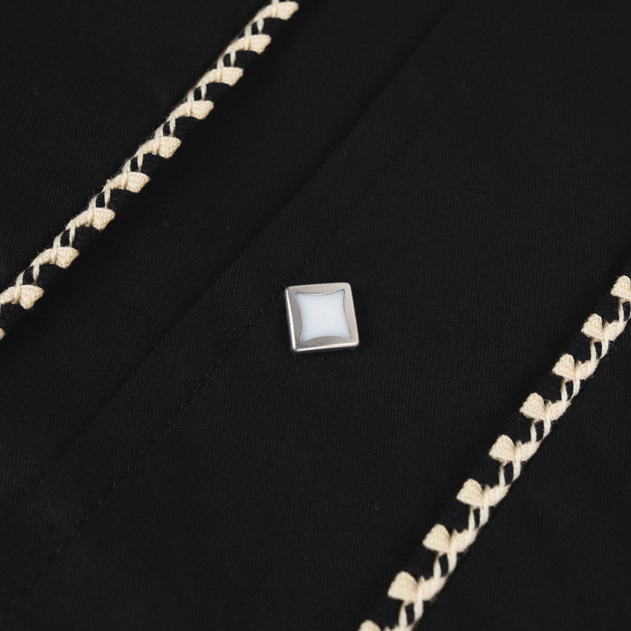 Embroidered Rayon Western Jacket Black
