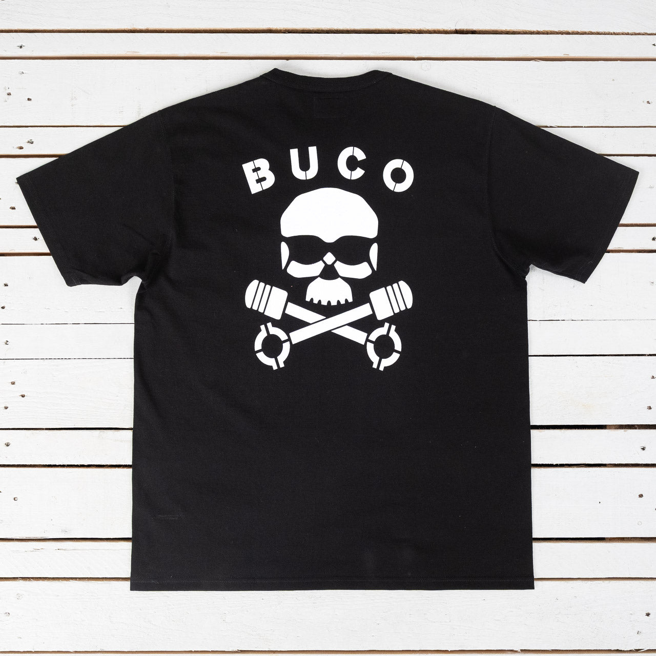 Buco Tee Skull Piston Black