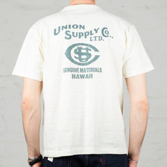 T-shirt S/S Union Supply Slub Blanc