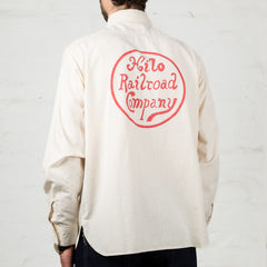 Sailor Moku Chambray Work Shirt Ecru