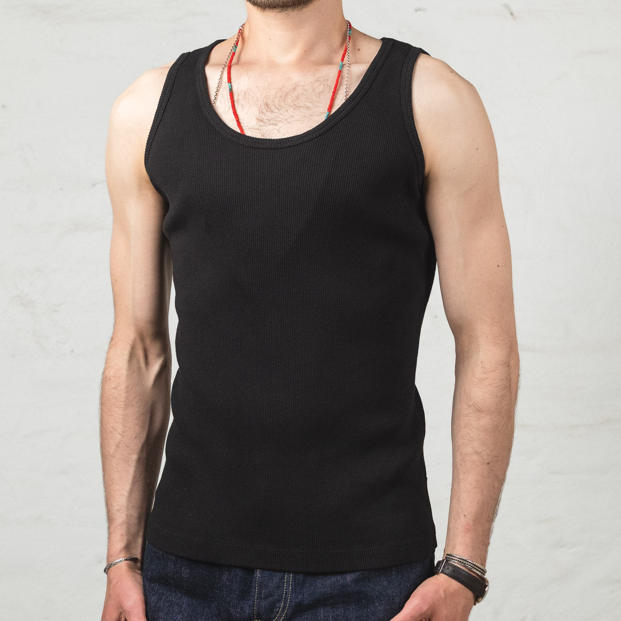 Rib Tank Top Schwarz