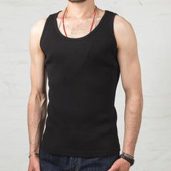 Rib Tank Top Black