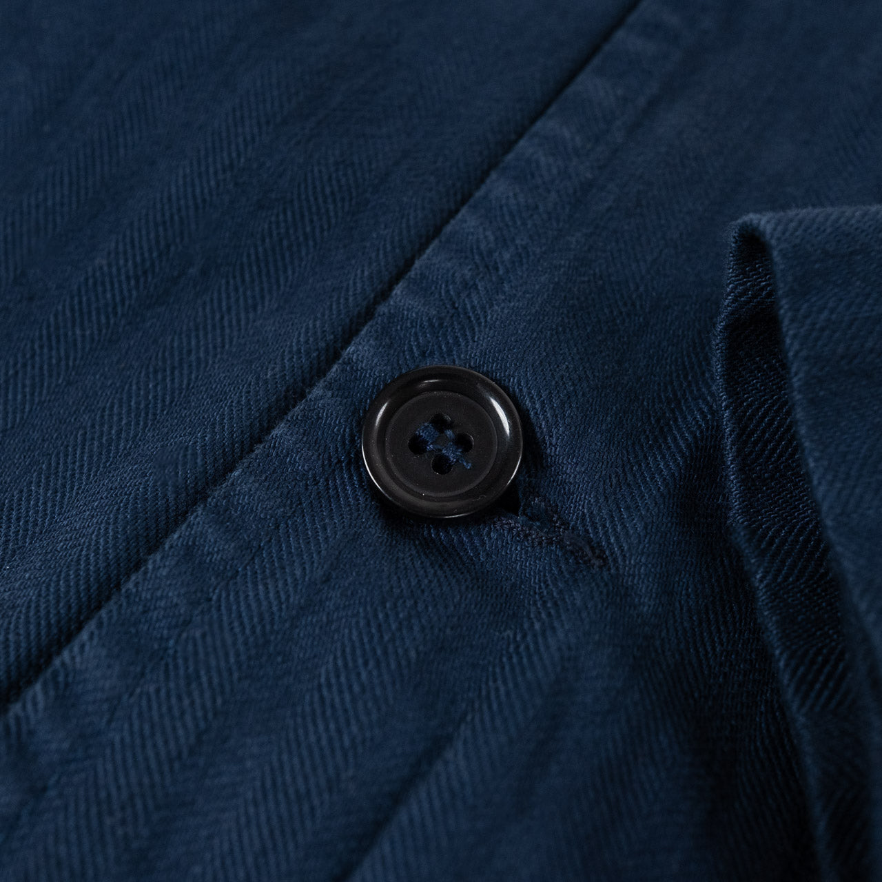 Bomber Jacket Herringbone Canvas Navy