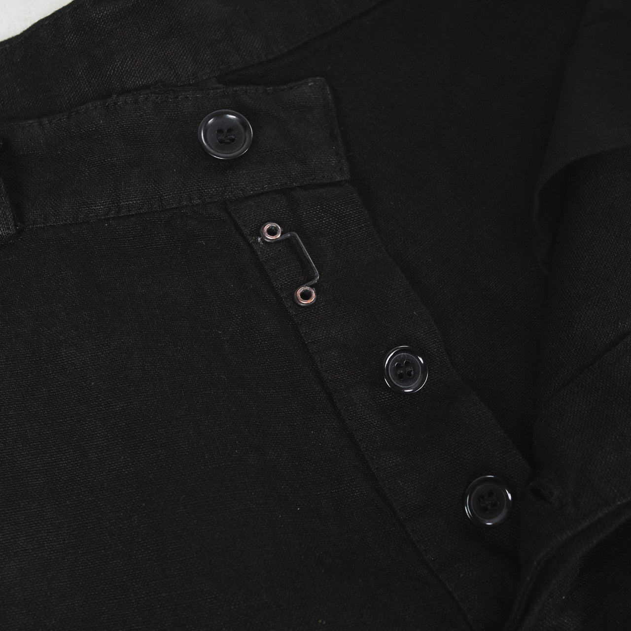 Heavy Linen Weaved Pants Schwarz