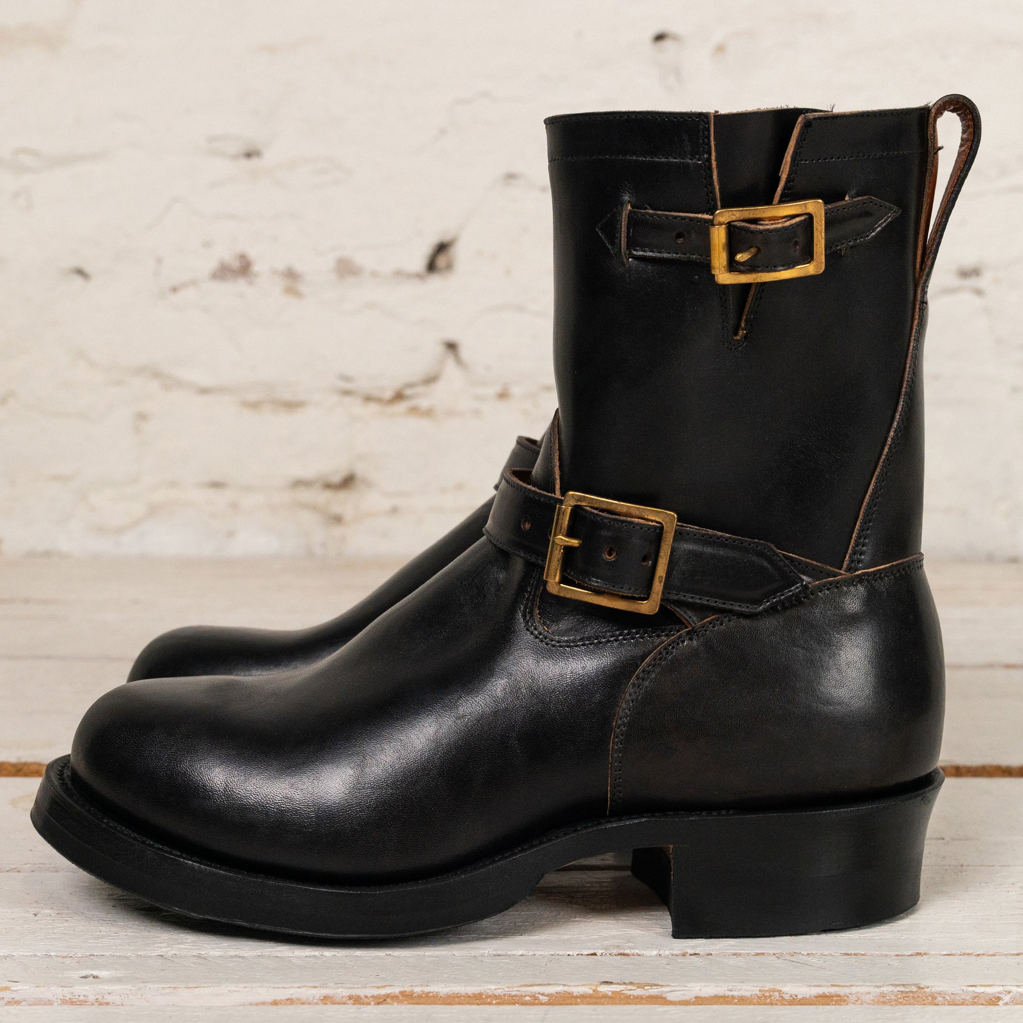 Engineer Boot 2005 Nero Tea Core Vacchetta Lucida Schwarz