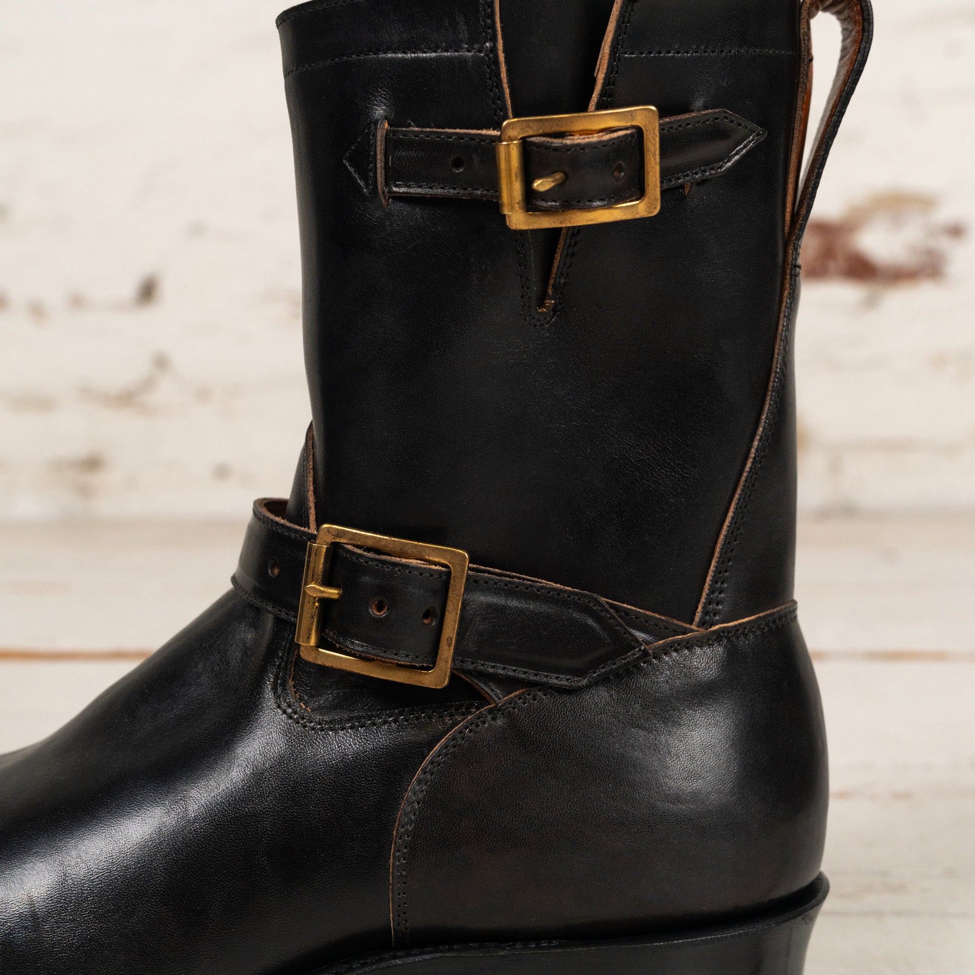 Engineer Boot 2005 Nero Tea Core Vacchetta Lucida Schwarz