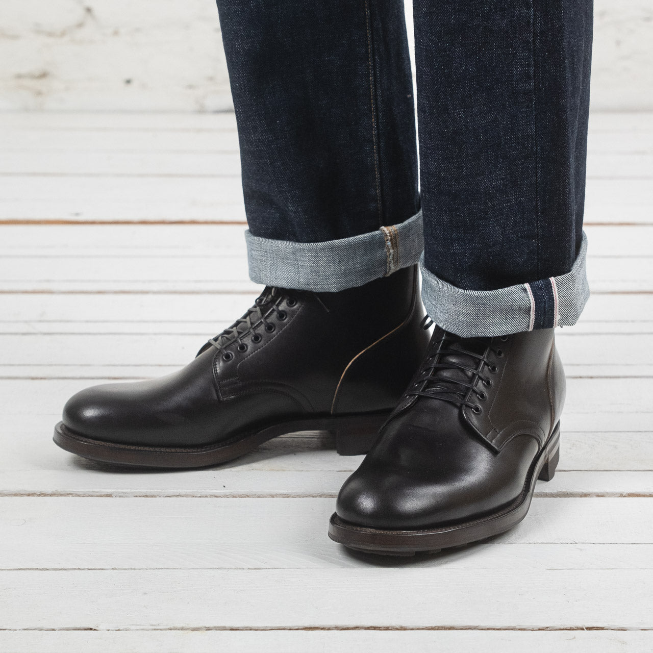 Service Boot 1035 Vachetta Lucide Horsebutt Black