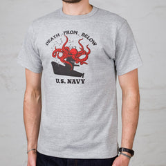 T-shirt col rond 88/12 Death From Below gris chiné