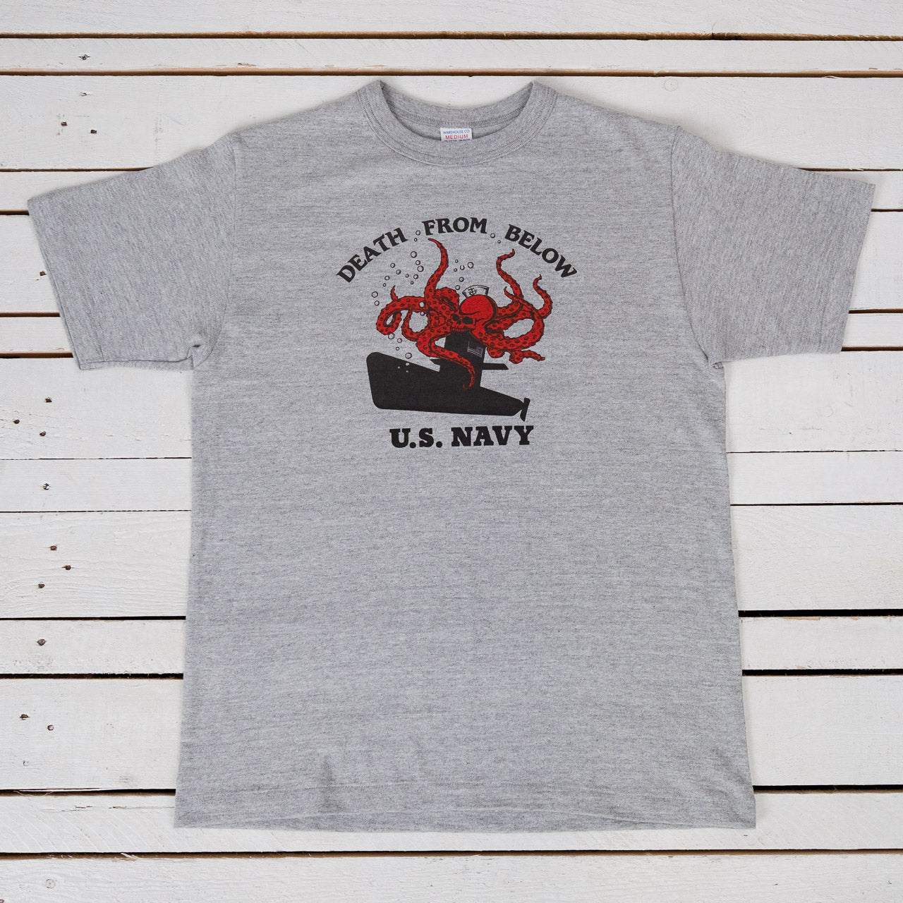 T-shirt col rond 88/12 Death From Below gris chiné