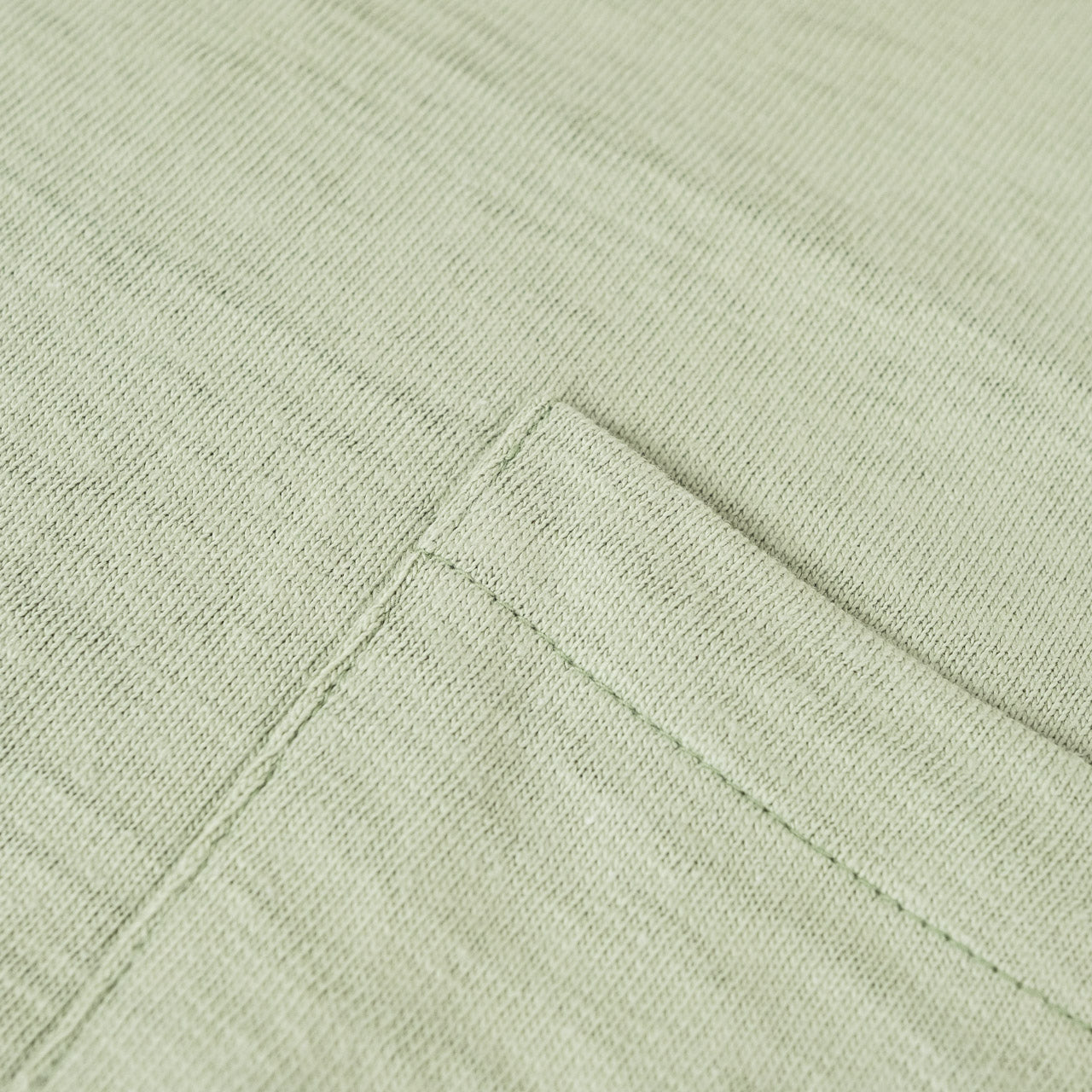 Round Neck Pocket T-Shirt  Pale Green