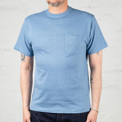 Round Neck Pocket T-Shirt Pale Blue
