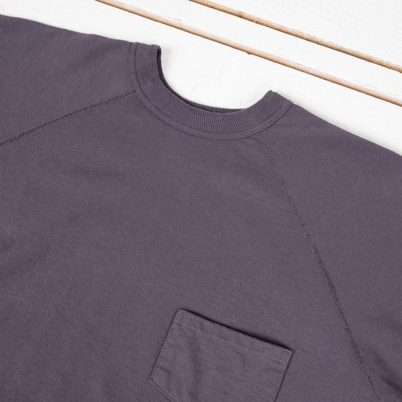 Short Sleeve Pocket Sweatshirt Navy