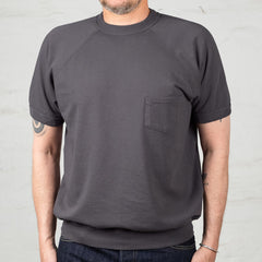 Short Sleeve Pocket Sweatshirt Charcoal