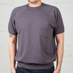 Short Sleeve Pocket Sweatshirt Navy