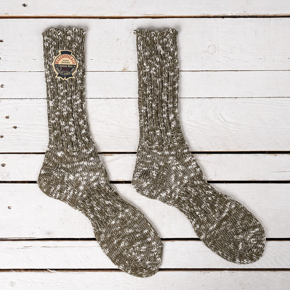 Slub Rib Zokki Socks Green