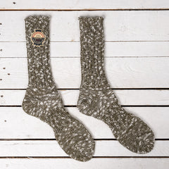 Slub Rib Zokki Socks Green