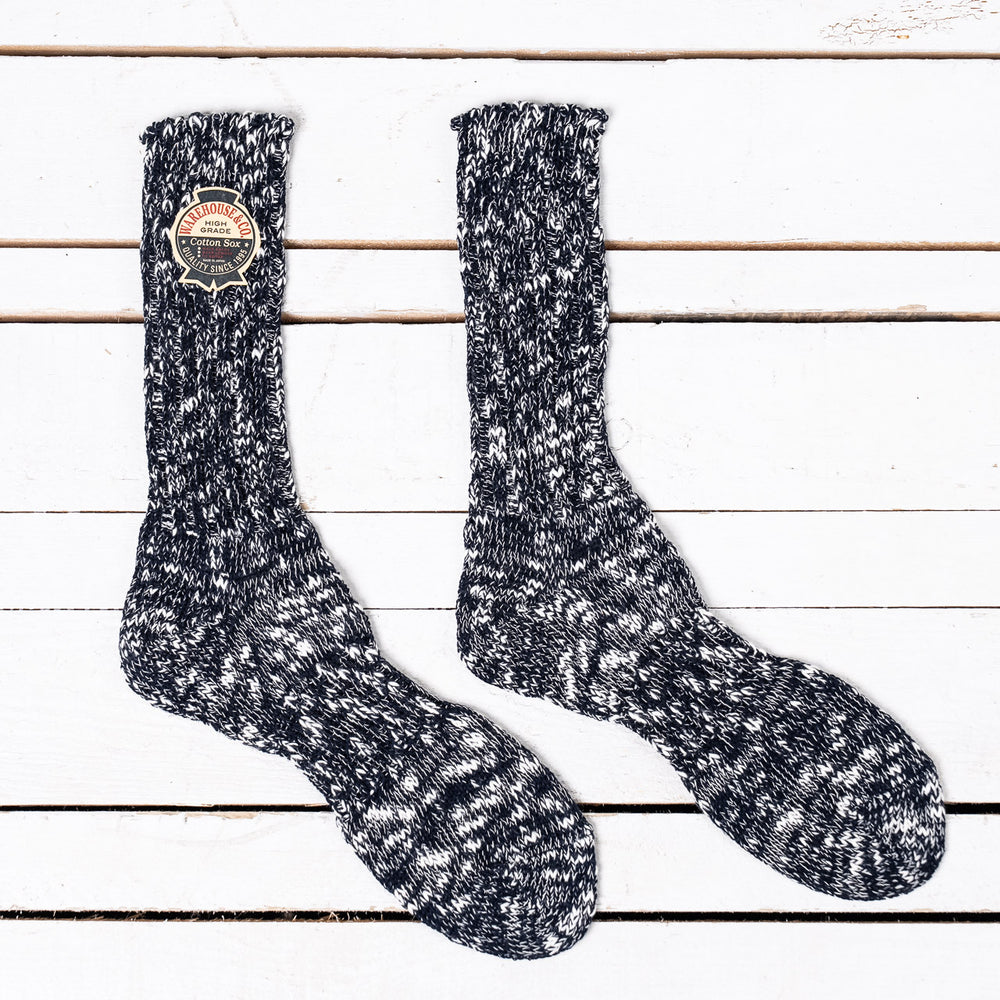 Slub Rib Zokki Socks Navy