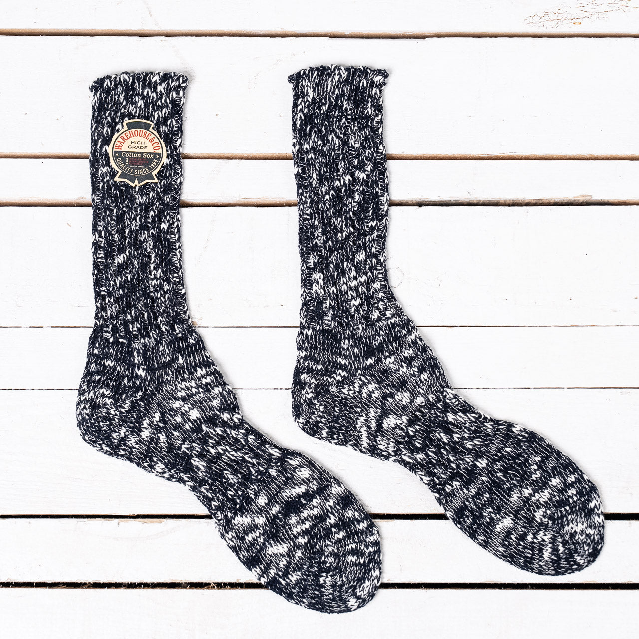 Slub Rib Zokki Socks Navy