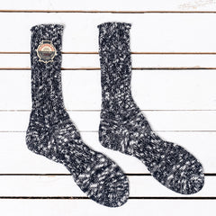 Slub Rib Zokki Socks Navy