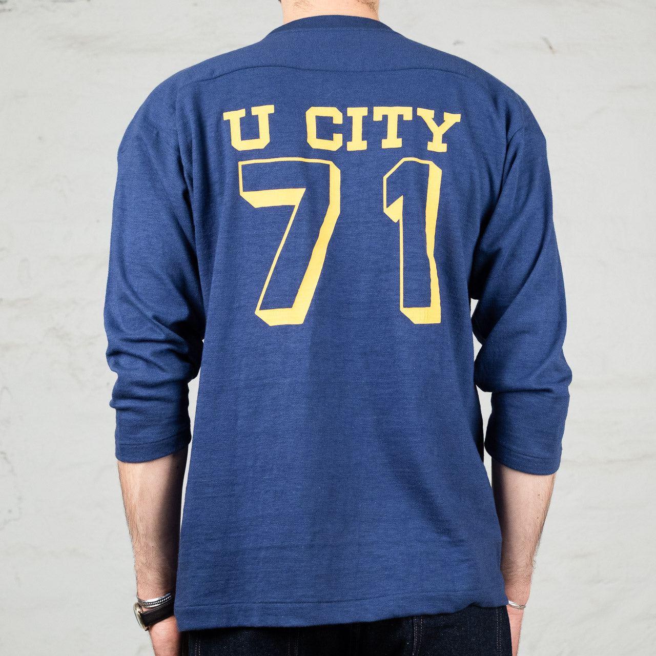 Three Quarter Football Tee U City Navy