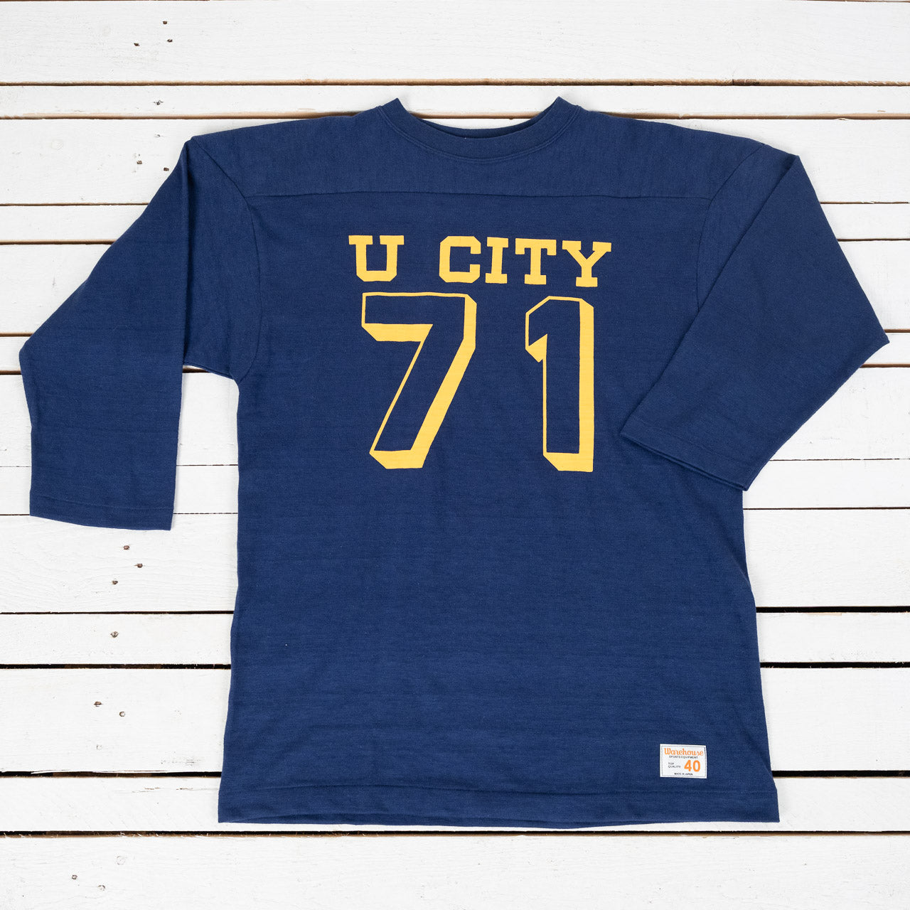 Three Quarter Football Tee U City Navy
