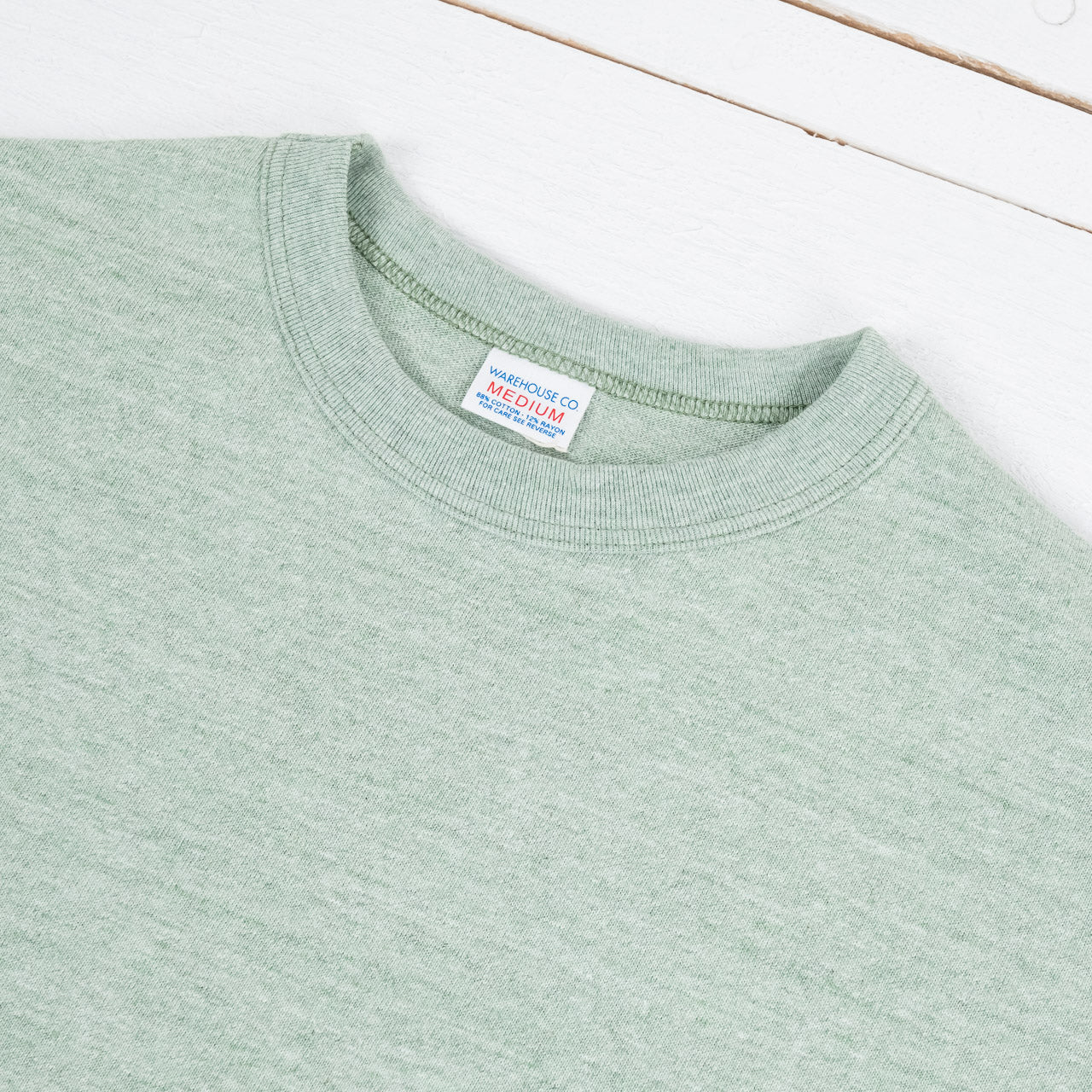 88/12 Crew Neck T-Shirt Green Mottled