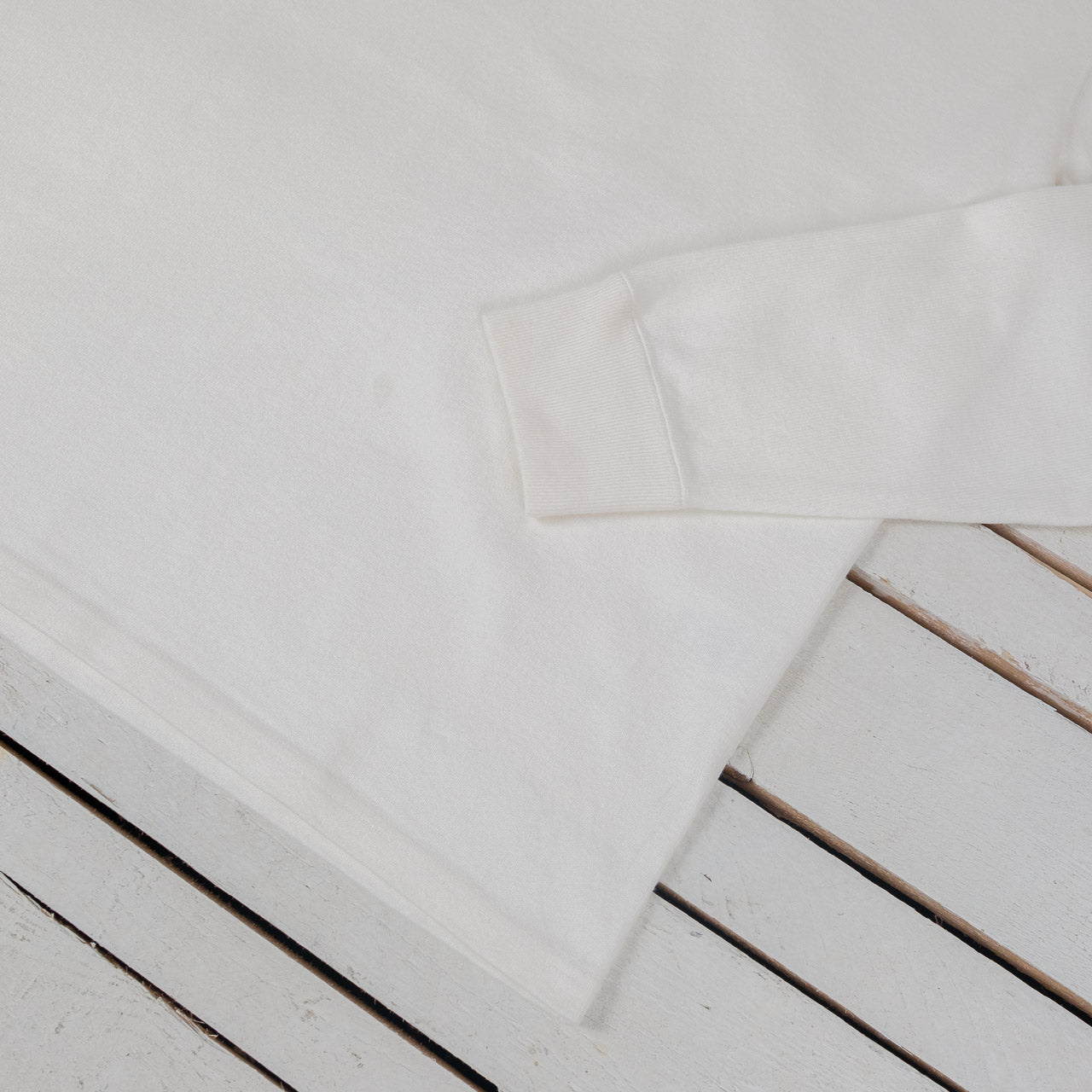 Double Heavyweight Long Sleeve T-Shirt Weiß