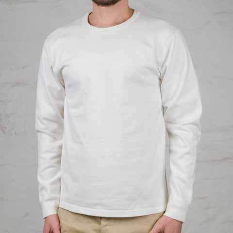 Double Heavyweight Long Sleeve T-Shirt Weiß