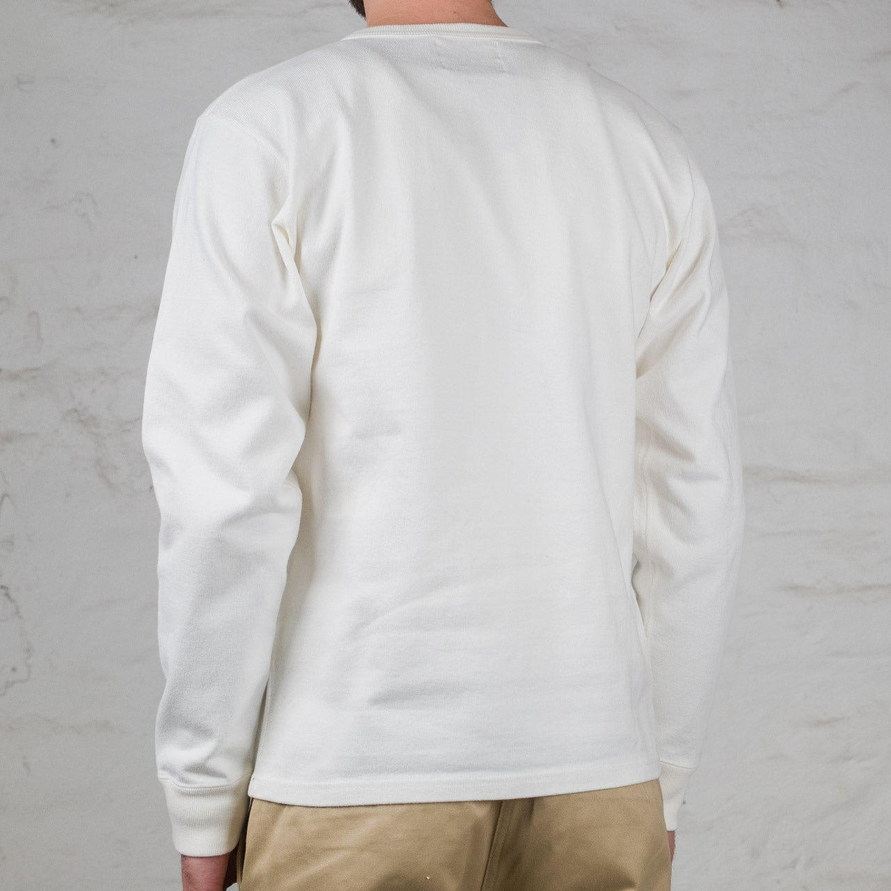 Double Heavyweight Long Sleeve T-Shirt Weiß