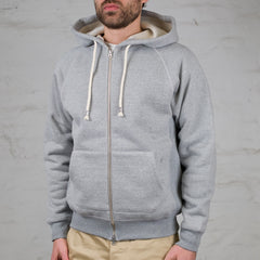 Double Heavyweight Zip Hoodie Heather Gray