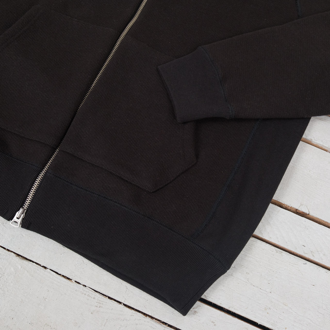 Double Heavyweight Zip Hoodie Sumi Black