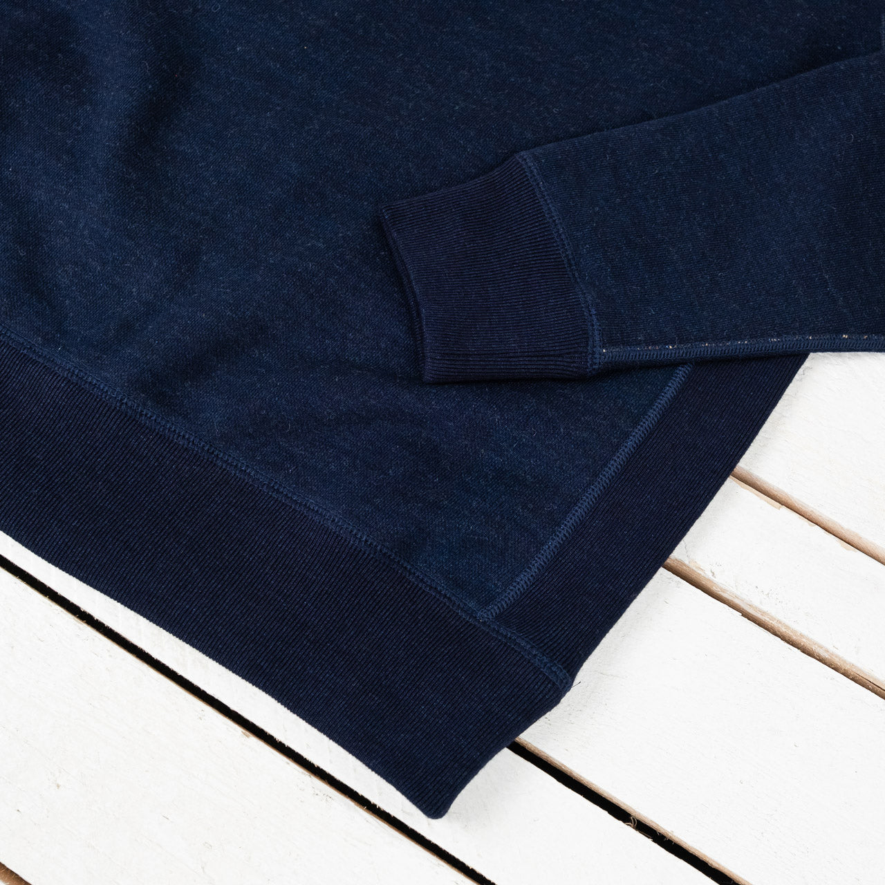 Crewneck Real Indigo Blanket Striped French Terry