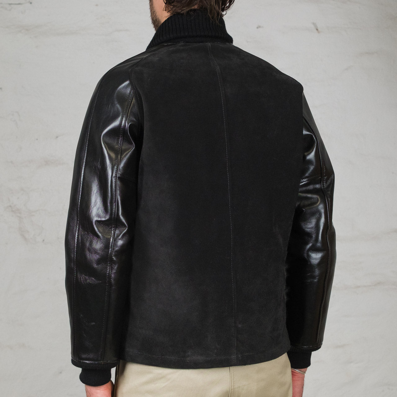 Steer Roughout Vintage Horse Light Pharaoh Jacket, Black