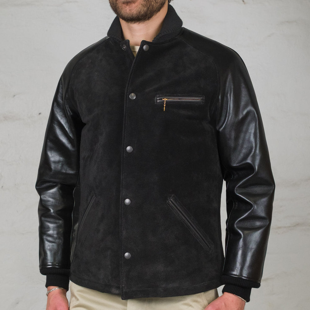 Blouson Steer Roughout Vintage Horse Light Pharaoh noir