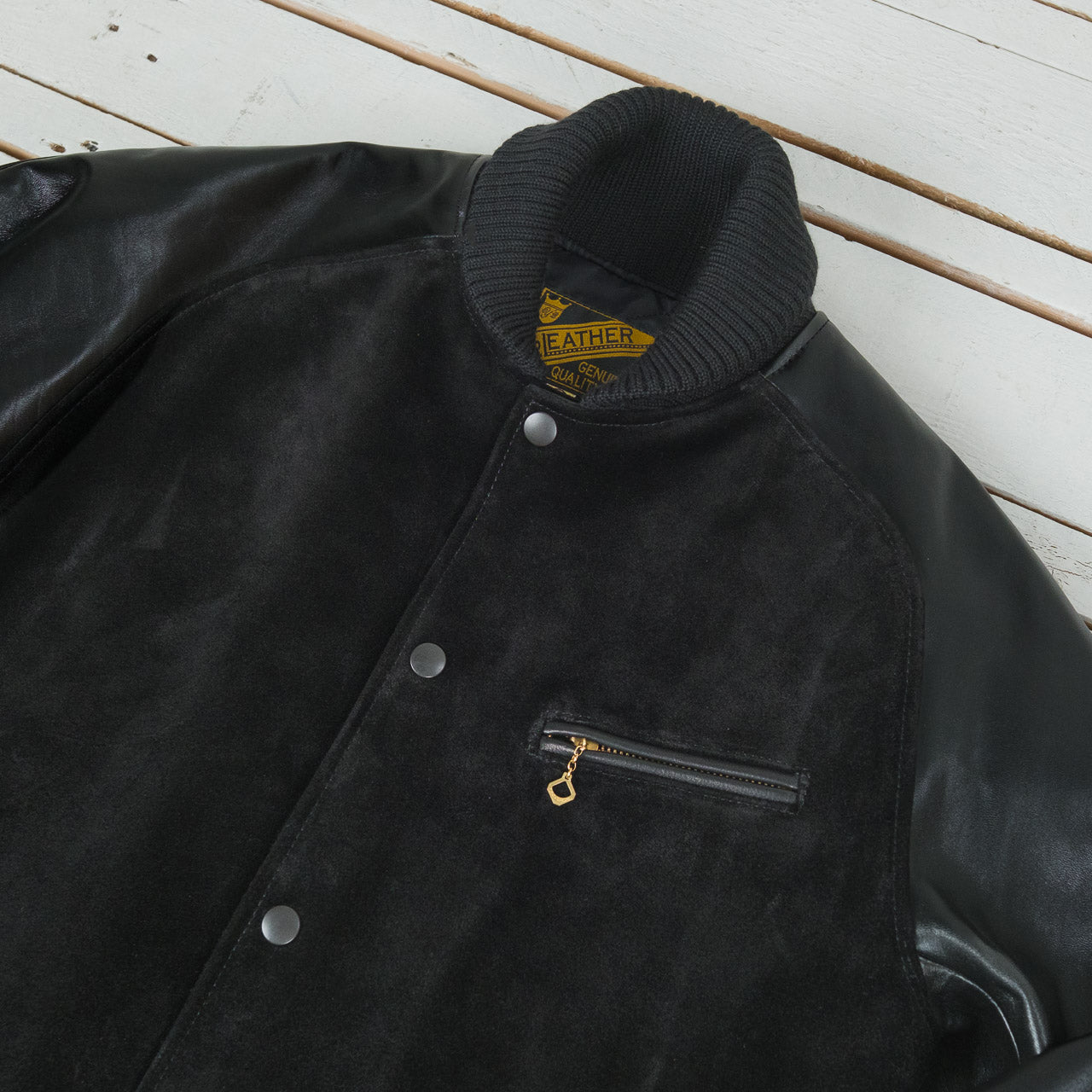 Steer Roughout Vintage Horse Light Pharaoh Jacket Black