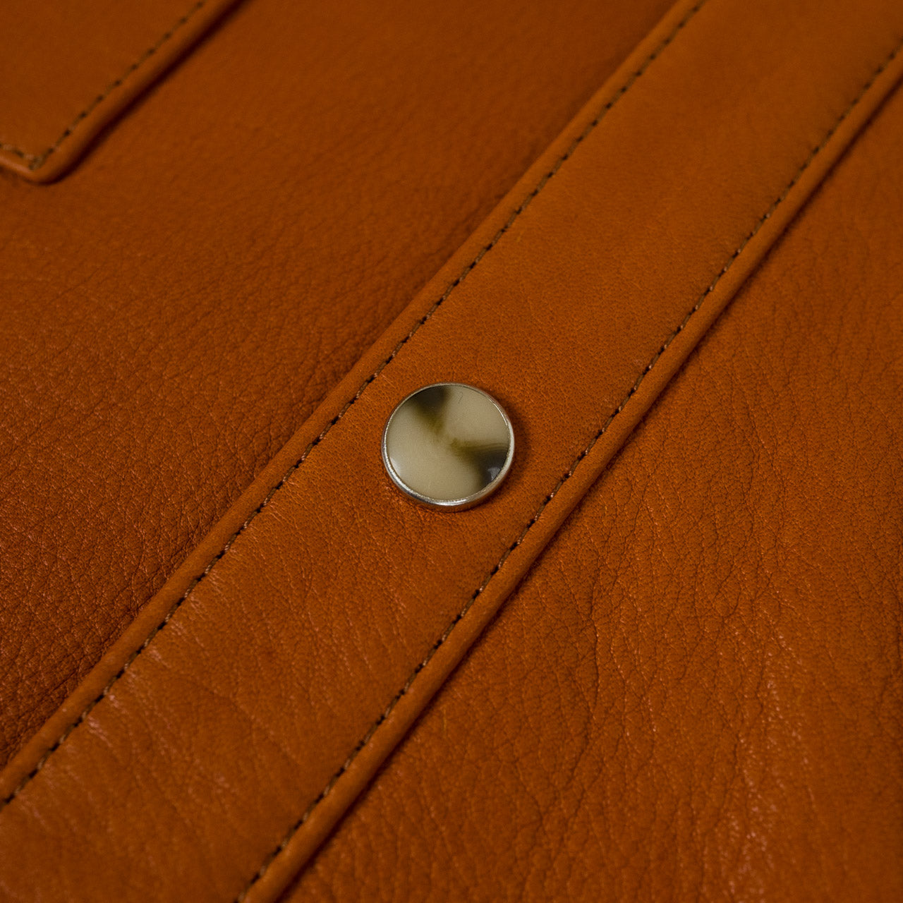 Oiled Steerhide Western Shirt Camel