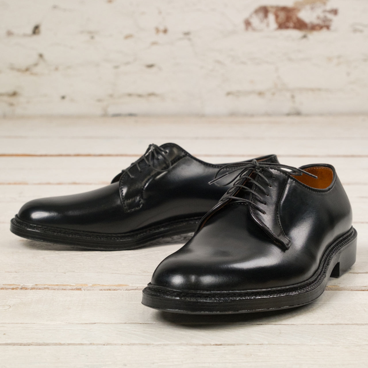 Plain Toe Blucher Cordovan Schwarz