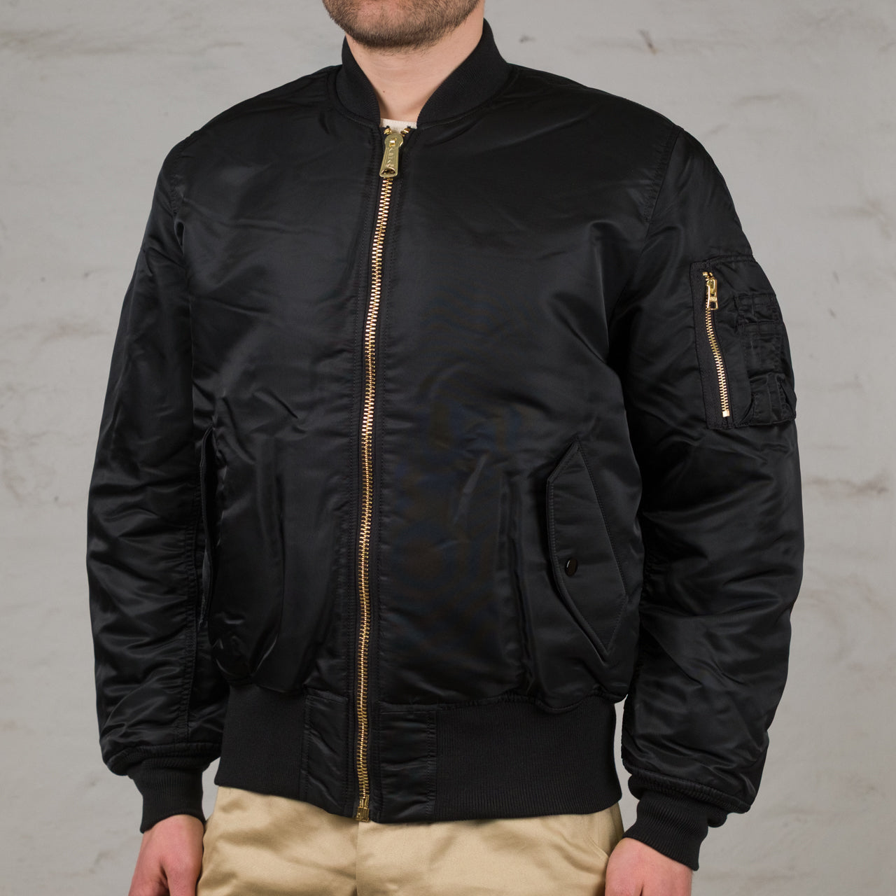 MA-1 Heritage Bomber Jacket Minimalist Edition Schwarz