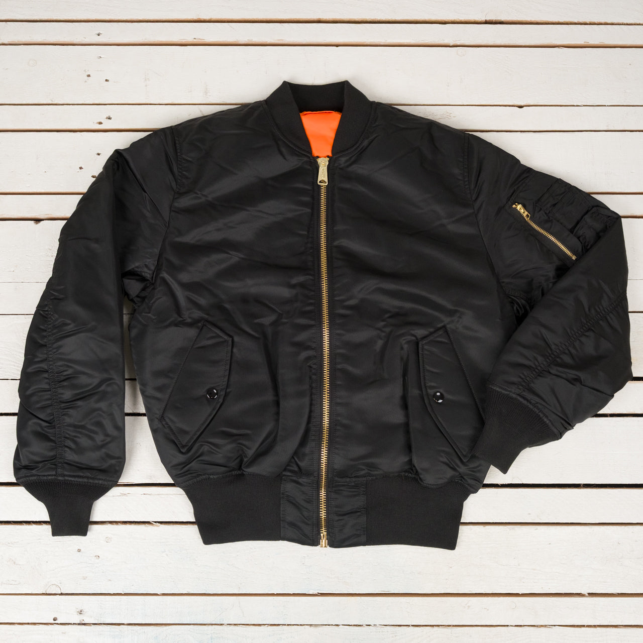 MA-1 Heritage Bomber Jacket Minimalist Edition Schwarz