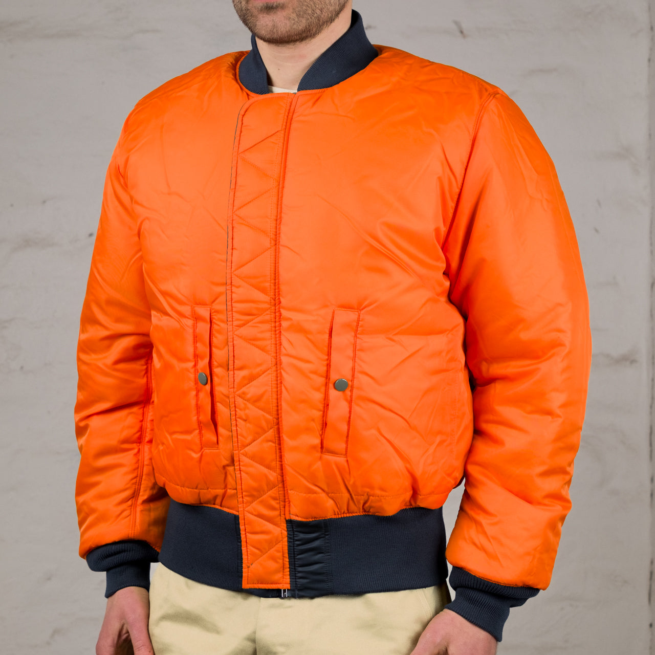 MA-1 Heritage Bomber Jacket Minimalist Edition Blau