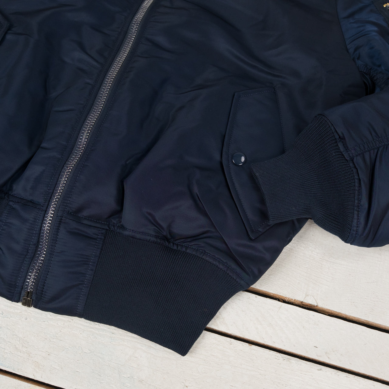 MA-1 Heritage Bomber Jacket Minimalist Edition Blau