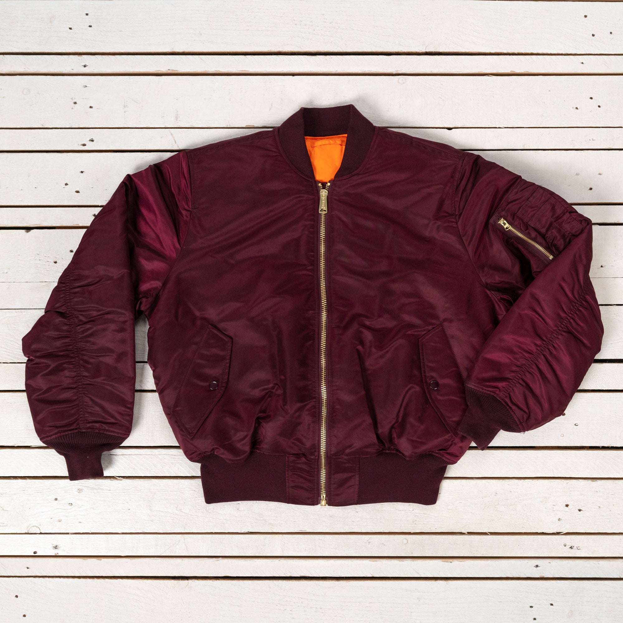MA-1 Heritage Bomber Jacket Minimalist Edition Dark Cherry