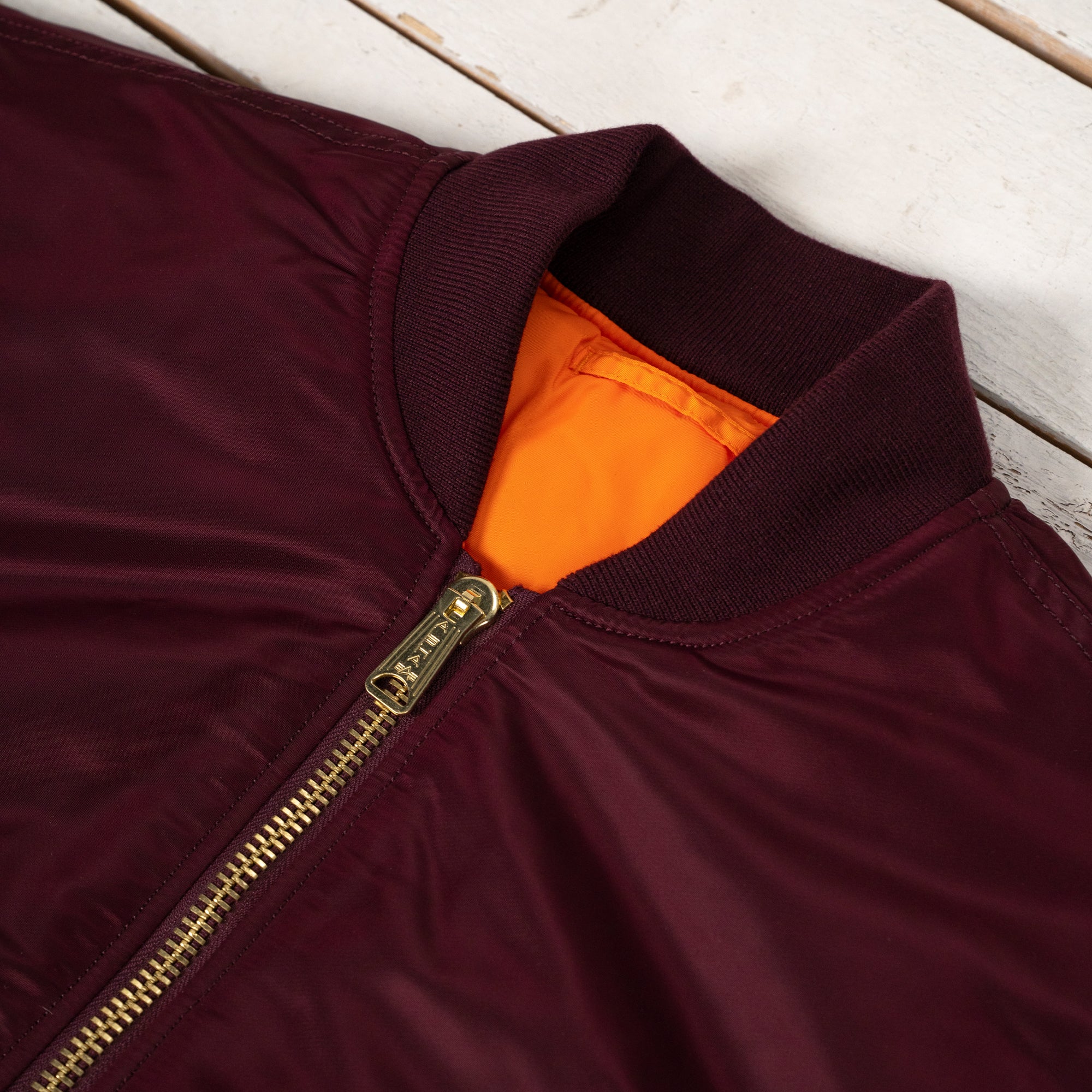 MA-1 Heritage Bomber Jacket Minimalist Edition Dark Cherry