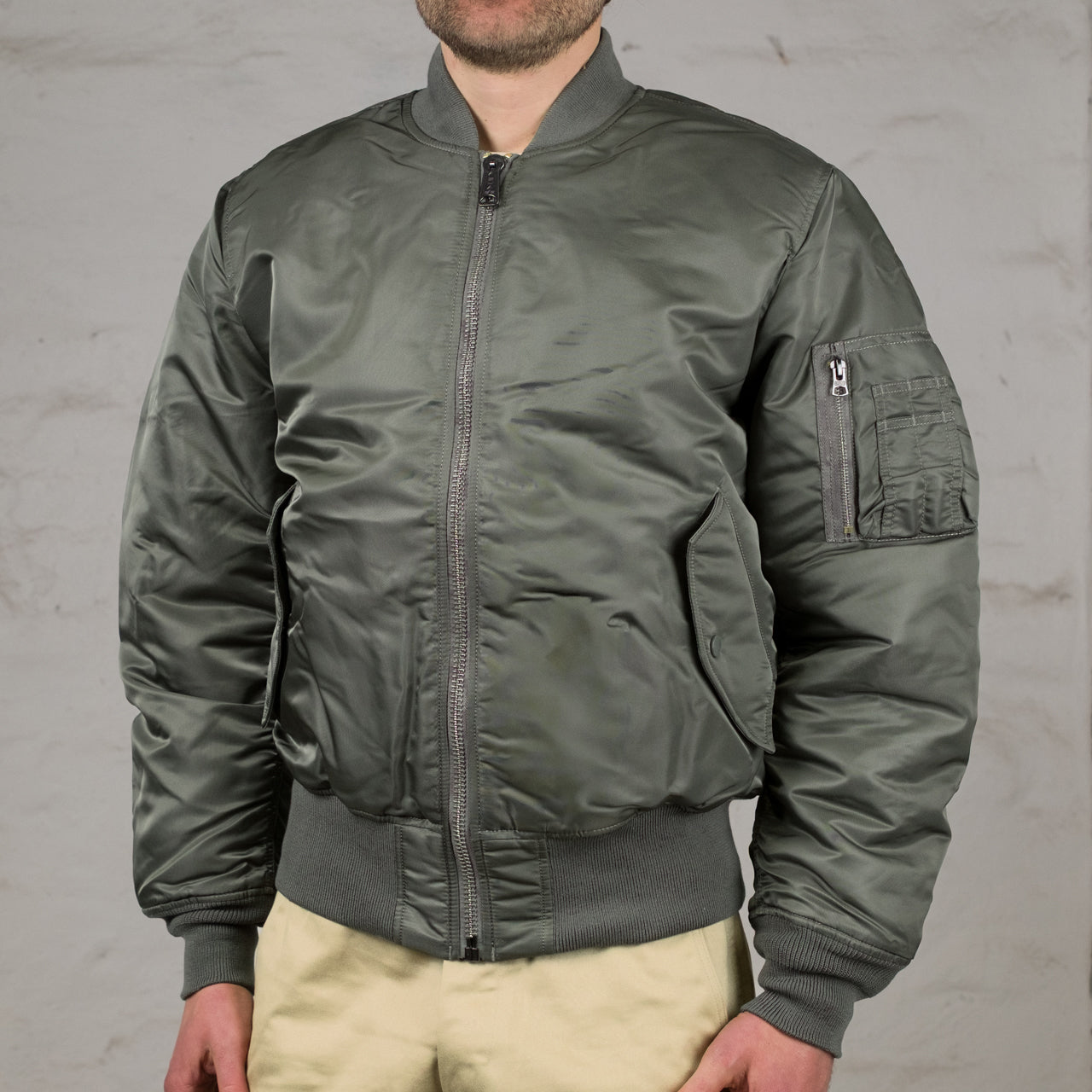 MA-1 Heritage Bomber Jacket Minimalist Edition Oliv