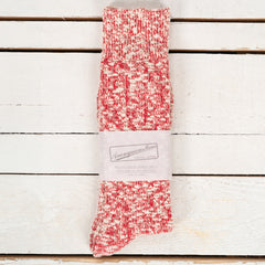 Light Weight Slub Crew Socks Rot