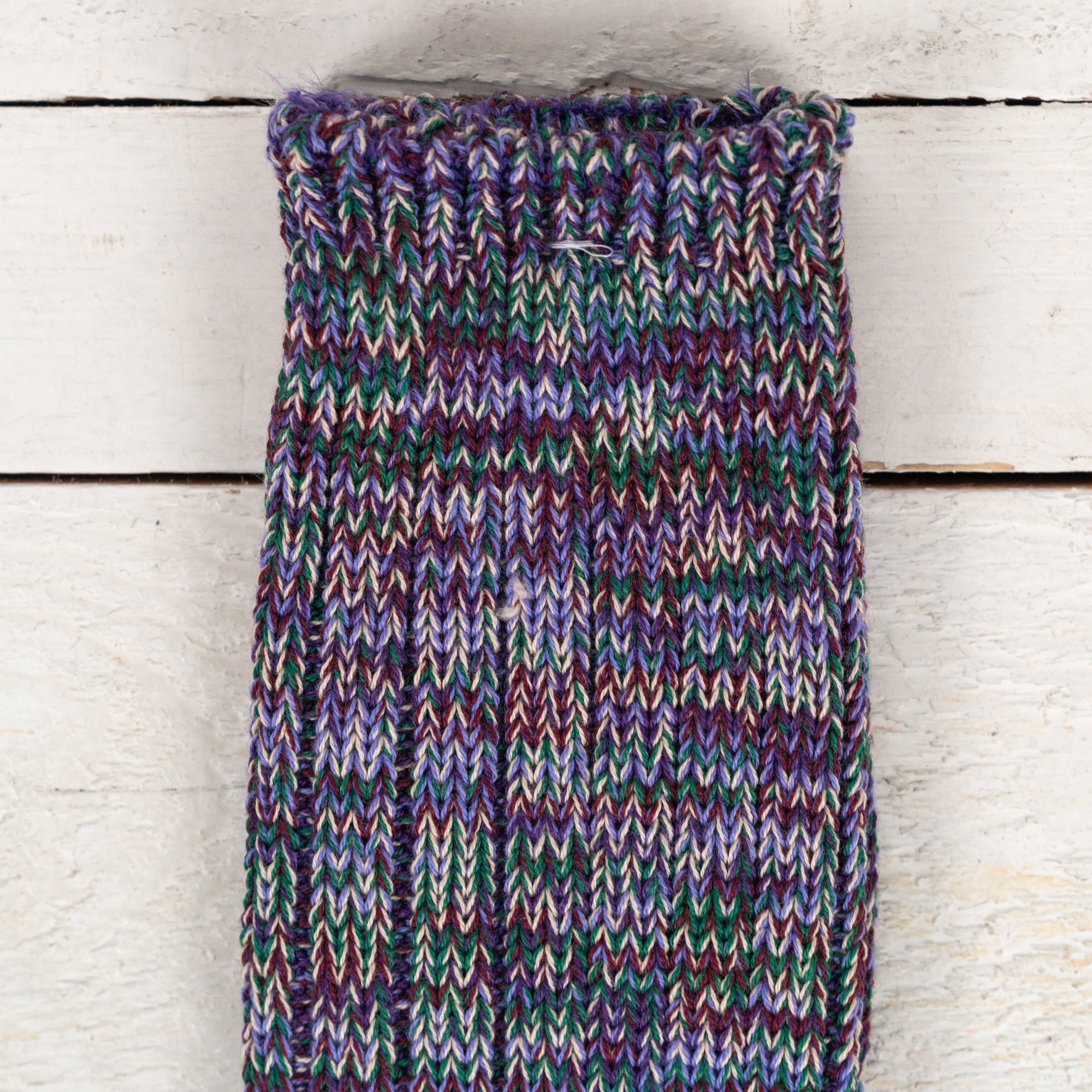 5 Color Mix Crew Socks Purple